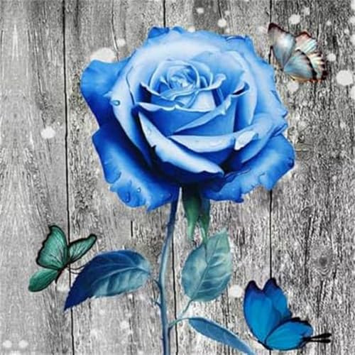 Morbuy Waschmaschinen Auflage, Blume Muster Waschmaschinenauflage Saugfähig Waschmaschinenabdeckung rutschfest Waschmaschinenbezug Waschmaschinen und Trockner Auflage (60x60cm,Blau Rosenblume)