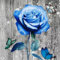 Morbuy Waschmaschinen Auflage, Blume Muster Waschmaschinenauflage Saugfähig Waschmaschinenabdeckung rutschfest Waschmaschinenbezug Waschmaschinen und Trockner Auflage (60x60cm,Blau Rosenblume)