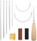 Xinjoduz 11 PCS Leather Repair Sewing Kit, Leather Working Tools with Leather Needles, Sewing Awl, 12 m Black and Coffee Upholstery Thread, Sewing Tools for Hand Stitching DIY Leather Craft
