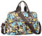 KONO Damen leichte Handtasche, Wasserdichte Umhängetasche mit Blumenmuster, Groß Henkeltasche für Frauen, Multifunktionale Schultertasche für Reisen, Shopper, Arbeit(Braun)