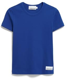 ARMEDANGELS Damen RIPP-T-Shirt aus Bio-Baumwoll Mix KARDAA Slim Fit Lapis Blue XL
