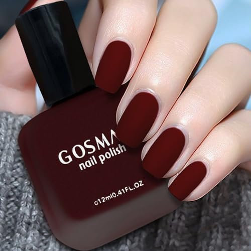 Black Nail Polish - Matte Nail Varnish - Long Lasting & Quick Drying Matt Black Nail Polish - No Need Cured Non Toxic Nail Varnish For Women DIY Nail Art at Home