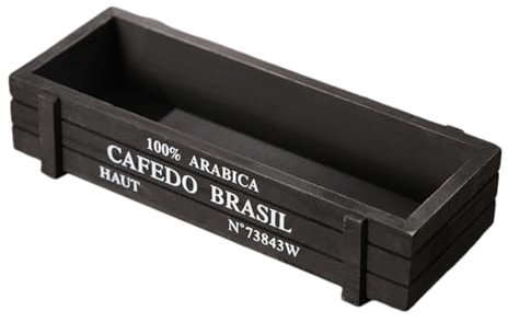 JAWSEU Pot de Fleurs Rectangulaire en Bois pour Plantes Succulentes, Jardiniere en Bois de Table Vintage Pot de Fleur en Bois Rustique pour Petites Plantes Cactus Fleurs Décoration Maison