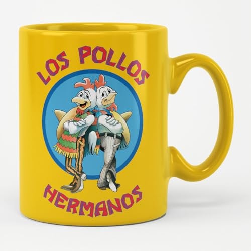 Breaking Bad Offizielles Lizenzprodukt Los Pollos Hermanos Kaffeebecher (Gelb)