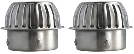 Godneei Desagüe Suelo Acero Inoxidable, Protector De Hojas para Canalones, Protector De Tubería De Desagüe, Apto para Desagües De Balcones con Un Diámetro De 110 Mm (2 Piezas)