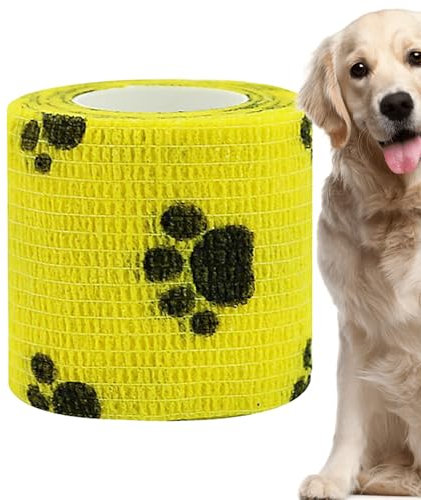 Envoltura de vendaje veterinario | Zapatos de bandado autoadhesivos transpirables para mascotas -vendaje adhesivo impermeable no tejido para cuidado de lesiones animales