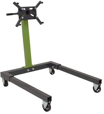 TRUTZHOLM Motorständer Stahl Tragkraft 550 kg 2 Bockrollen 2 Lenkrollen 360° drehbarer Montagekopf Montageständer mit Flexibler Aufnahme für Motoren Getriebe