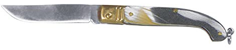 De Luca Coltello Zuavo Lama in Acciaio Inox. Manico in Finto Corno.