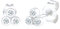 Elli DIAMONDS Earrings Women Earstuds Circle Trio with Diamond (0.09 ct.) in 925 Sterling Silver