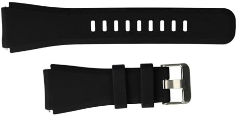 vhbw bracelet compatible avec Samsung Gear S3 Classic SM-R770, S3 Frontier SM-R760 montre connectée - 13cm + 8,3 cm silicone noir