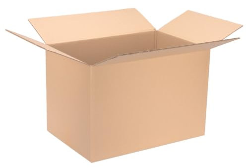 verpacking Faltkartons 585 x 385 x 380 mm Braun (Außenmaß 600x400x400 mm) variable Höhe bei 200/300 mm KK 107 2-wellig Große Versandkarton DHL Paket DPD GLS Hermes Paket stabile Kartons (500 Stück)