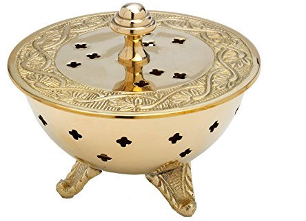 NKlaus encensoir tripode déco Bol Laiton diamètre 11cm 7574