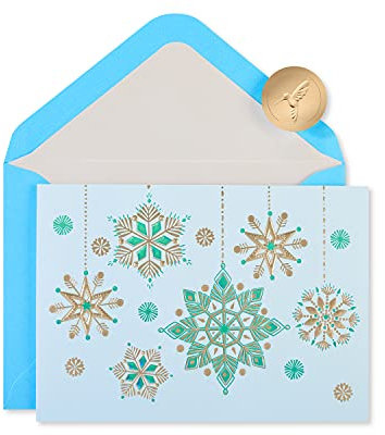 Papyrus Weihnachtskarten mit Umschlägen, Pracht der Saison, hängende Schneeflocken (12 Stück)