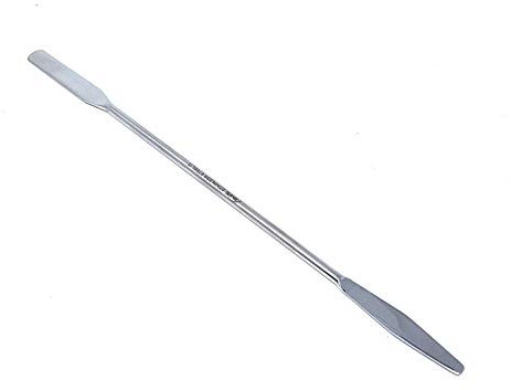 Stainless Steel Double Ended Micro Lab Spatula Sampler, Round & Tapered Arrow End, 7 Length