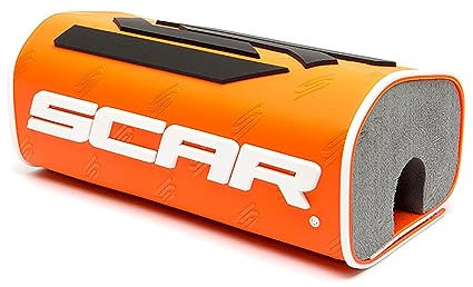 SCAR Paracolpi Coprimanubrio moto cross Protezione Manubrio senza traversino - Arancione fluorescente