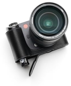 Handarbeit aus echtem echtem Leder halb Kamera Tasche Abdeckung für Leica SL Typ601 schwarz Farbe