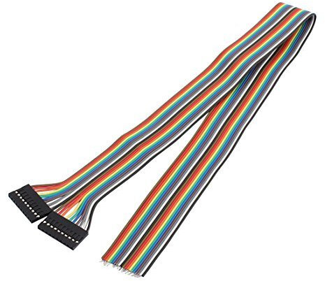 N/A 2 Stück 10P Jumper Wires Single Female Head Ribbon Kabel Pi Pic Breadboard 50 cm lang