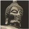 Holzbild - Buddha Statue Gesicht 45 x 45cm