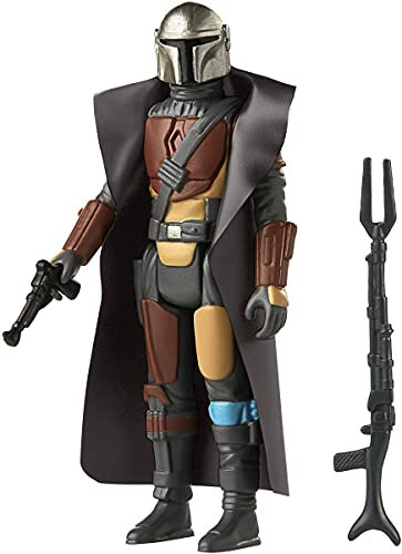 Star Wars Retro Collection Der Mandalorianer Spielzeug 9,5 cm große Action-Figur zum Sammeln mit Accessoires, für Kids ab 4 Jahren