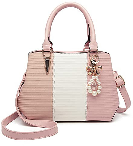Miss Lulu Borsa a Mano PU Pelle, Borse Tracolla Multicolore Donna Spalla Tote Top Elegante