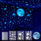 Yosemy Wandsticker Leuchtaufkleber Sticker 645 Stück Leuchtsterne Leuchtsticker Wandtattoo Leuchtend Mond Sterne Fluoreszierend Wandaufkleber Aufkleber Für Kinderzimmer Dekorative Aufkleber Blau