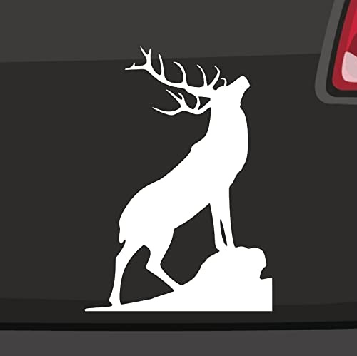 Hirsch Aufkleber -6 Größen 21 Farben- Wald Geweih Cervus Rotwild Jagd Buck Deer