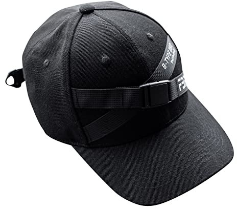 Fabric of the Universe Triangel-Logo, Techwear, japanische Streetwear-Baseballkappe, Schwarz B-Typ 05r, Einheitsgröße