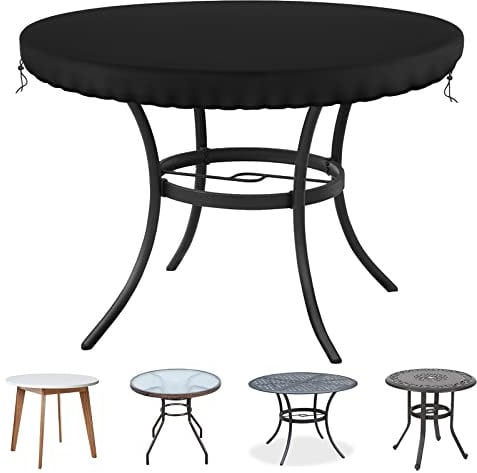 Tischplattenhülle 124x10cm Schutzhülle Wasserdicht,Schwarz Gartentisch Gartenmöbel Hülle Abdeckung Schutzhülle Haube Abdeckplane Garnitur wasserdicht atmungsaktiv