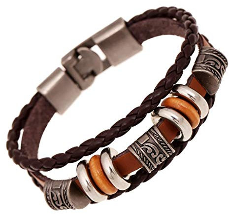 Gewebtes Lederarmband Paar Armband Armband Perlen Mode Vintage Hand Armbänder Magnetische Armbänder Buchstaben