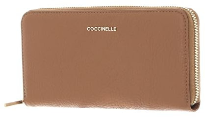 Coccinelle Metallic Soft Zip Around Wallet Nocciola