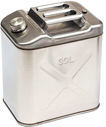 UIBAO Bidón para Gasolina Bidón De Combustible Garrafa De Gasolina Y Diésel En Metal Ideal para Viajes Largos,30L