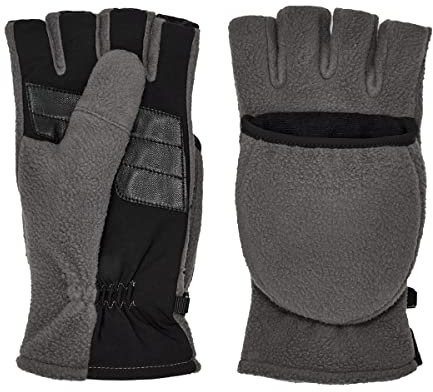 UGG Sherpa Flit Handschuh mit leitfähiger Tech-Leder-Handfläche und Daumen, Grau, S/M