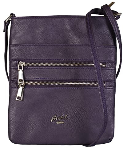 Mabel London - Damen Kleine Crossbody Handtaschen - Trendige Messenger Lange Schultergurt Taschen in verschiedenen Farben, deep purple
