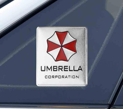 Aluminium Umbrella Resident Evil Emblem Abzeichen Auto Badge Aufkleber Silber