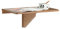 SoBuy Folding Wall-mounted Drop-leaf Table, Foldable Kitchen Table, Compact Computer Desk, Space-saving Design Folding Table, Ideal for Small Spaces, Kitchen, Office, 60x40cm Vintage FWT03-PF