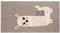 Beliani Kinderteppich Baumwolle braun 80 x 150 cm Lama Motiv für Kinderzimmer Lubuk