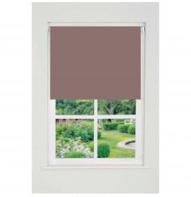 Plain Straight Edge Daylight Roller Blind (165cm Drop) 60cm Mocha