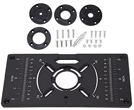 Placa de Inserción de Mesa de Enrutador, Placa de Inserción de Mesa de Enrutador Bancos de Mesa Placa de Enrutador Recortadora de Sierra Caladora Fresadora, Tratamiento de Bordes