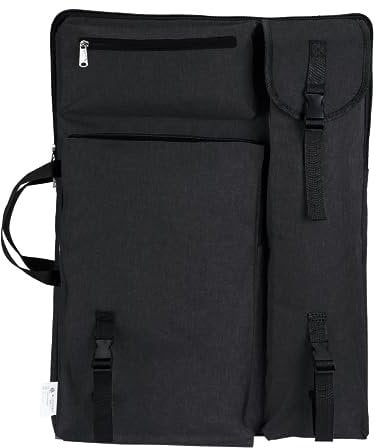 MEIJMJIA YMTECH Zaino impermeabile grande per artisti – Borsa portadisegni multiuso con scomparti per tele, fogli A2/A3, perfetta per scuola d’arte e viaggio