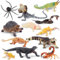 TOYMANY Set di figurine di rettili, animali della giungla tropicale con lucertole, serpenti e altro ancora, perfetto per regali, bomboniere e progetti scolastici