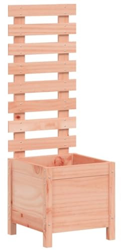 vidaXL Pflanzkübel, Blumenkübel mit Rankhilfe, Pflanzkasten Pflanzgefäß für Garten Terrasse, Blumentopf Blumenkasten, 39x39,5x114 cm Massivholz Douglasie