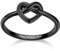 Bestyle Schwarz Ring Herz Personalisierter Fingerring Herzring mit Gravur für Damen Frauen Freundin Mädchen Schwester Mutter Geburtstag Geschenke, Schwarz, Ringgröße 60