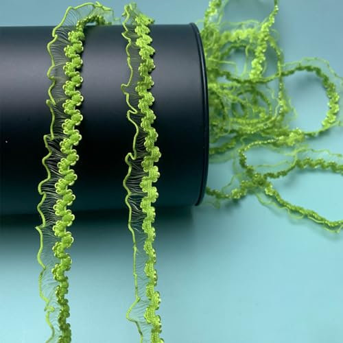 Wambere 3 M 1.5cm Vintage spitzenband Elastische spitzenband Zierband Dekoband Spitze Spitzenstoff Spitze-Borten Deko für DIY Basteln Geschenkverpackung Scrapbooking Hochzeit Nähen,Grün