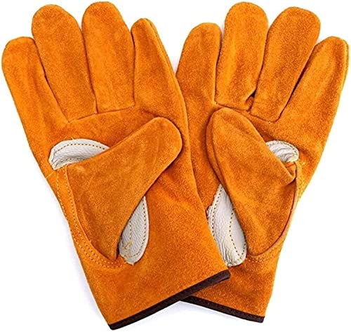EFARMA Schweißerhandschuhe, Schweißhandschuhe, hitze- und feuerfeste Handschuhe, Rindsleder, elektrische Schweißgeräte, kryogene Handschuhe mit flüssigem Stickstoff