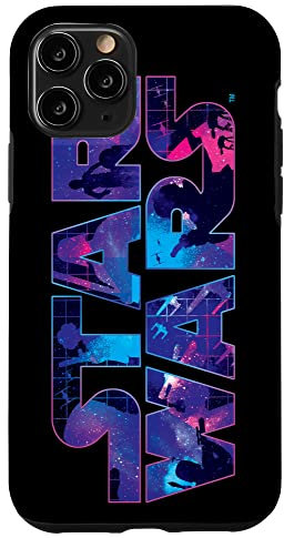 Hülle für iPhone 11 Pro Star Wars-Logo, Galaxie der 90er