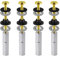 Hibbent 4 PCS Universal Toilet Seat Bolts Kit, Heavy Duty Solid Brass Toilet Bolts with Extra Long Stainless Steel Downlock Nuts Rubber Washers Gaskets, Easy to Install - Bathroom Toilet Repair Screw