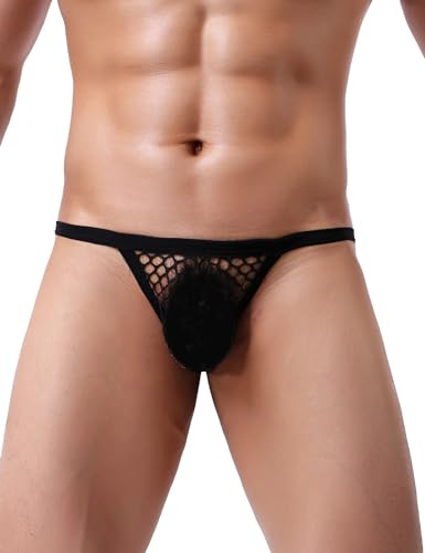 ohmydear String Homme Sexy Chic Tanga Grande Taille | Slip Transparent, Tenue Hot Lingerie, Respirant, G-String Taille Basse