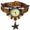 Silverora Armbanduhren Retro Leder Damenuhren: Vintage Mehrschichtige Geflochtene Analoge Quarz Uhren Damen PU Perlenarmband Uhr mit Fünfeckiger Seestern Geschenke für Frauen braun