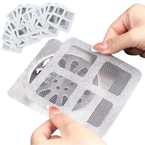 QOWUXHZ 30 Stück Haar Abfluss Aufkleber Einweg Haarabfluss Aufkleber Einweg Duschabfluss Abdeckung Haarfänger Netzaufkleber Bodenablauffilter Aufkleber Haarfänger Haarabfluss Aufkleber Für Badezimmer