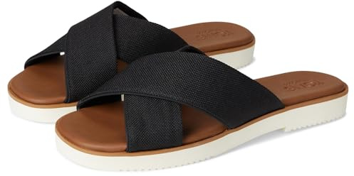 TOMS Damen Mae Crossover Flache Sandalen, Schwarz, 39 EU